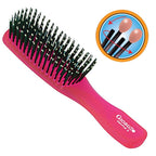 Giorgio GIO1 Gentle Hair Brush Dresser Size. Wet & Dry Pro Hair Brush Detangler. Soft for Sensitive Scalp. Good For Men Women & Kids All hair lengths. Durable and Anti-Static. (Set, Red)