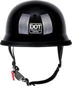 German Style Skull Cap Adult Men Women Half Shell Helmet, DOT Approved Retro Face Helmet for Cruiser Scooter Chopper