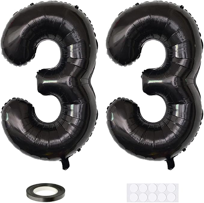 Xihuimay Number 33 Balloons by Xihuimay