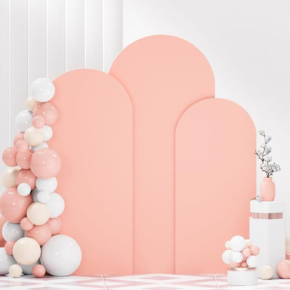 FANPROMS Wedding Arch Covers Set of 3 Dusty Rose Arch Covers Stretchy Fabric - Image 4