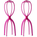 Dreamlover Portable Tall Stands for All Wigs, Collapsible Wig Dryer for Travel, Hot Pink, 2 Packs