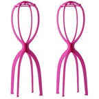 Dreamlover Portable Tall Stands for All Wigs, Collapsible Wig Dryer for Travel, Hot Pink, 2 Packs