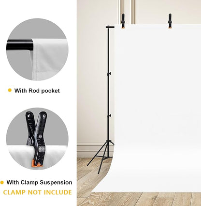 CPLIRIS 10x12ft White Backdrop Photography Photo Shooting Background - Image 4