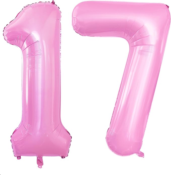 Number 17 Balloons for 17th Birthday Sweet 17 Party Decorations, 42 Inch Jumbo by GOER