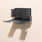 Hair Dryer Holder Wall Mounted with Tool Storage Compartment and Cord Organizer, Metal Blow Dryer Holder for Dyson Hair Dryers (Grey)