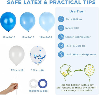 LovesTown 110PCS Latex Balloons 12inch Royal Blue Party Balloons Arch - Image 7