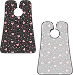 Waterproof Grooming Apron, Non-Stick Beard Bib with Suction Cups, for Love Heart Dark Gray Black Leopard Cheetah Print