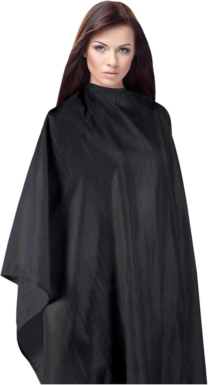 Cricket Forte Haircutting Cape Professional Salon Barbershop Cape for Clients, Haircut Gown, Black