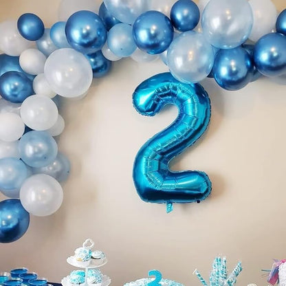 40 inch Blue Number Balloon Giant Foil Helium Balloons Blue Number 2 Balloon - Image 5
