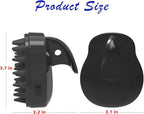 Sonic Scalp Scrubber with Silicone Bristles for Hair Growth & Dandruff Removal, Waterproof, Rechargeable, 3 Vibration Levels (Black)