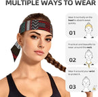 Sports Tie Headband Bandana Running Athletic Sweat Band Elastic Adjustable Sport Head Tie for Men Women Head Ties Ninja Tie Headbands Tennis Sweatbands Soccer Basketball Teams Running Head Band