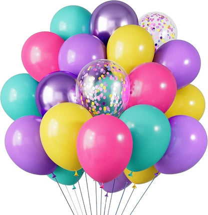 RUBFAC Pink and Purple Balloon Bithday Balloons by RUBFAC