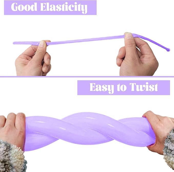 260 Long Balloons 100 Pack Pastel Purple Twisting Animal Balloons Thickening - Image 3