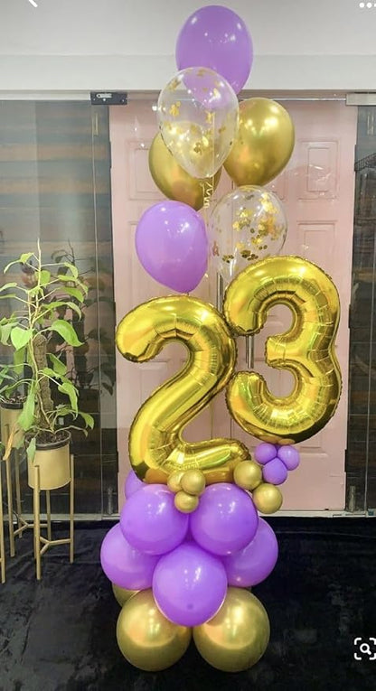 Numbers 26 Balloon 40Inch Gold Balloons - Image 2