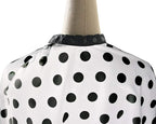 Professional Salon Cape - Polyester Hair Cutting Cape, 54"x62", Black and White Dots