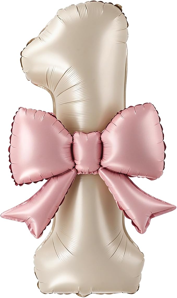40 Inch Cream Number 1 Balloon by Unknown