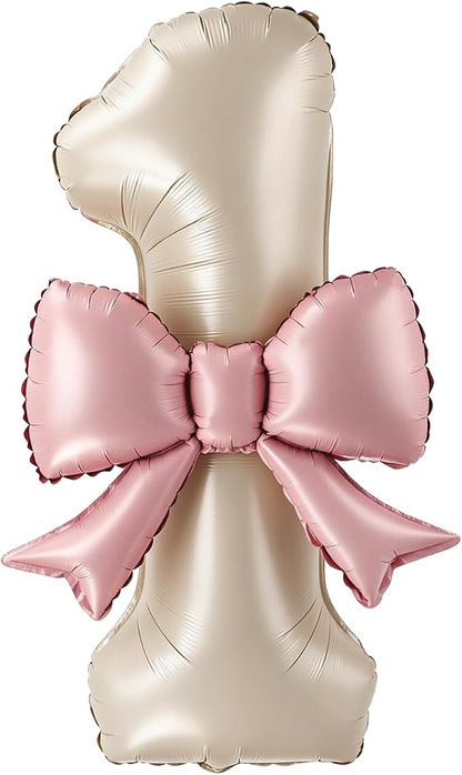 40 Inch Cream Number 1 Balloon by Unknown