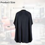 Professional Salon Hair Cutting Cape, Barber Cape for Men/Women, Adjustable Snap Button with Waterproof Hairdressing Salon Cape for Haircut, Coloring, Makeup, Styling(52" x 47"), Black