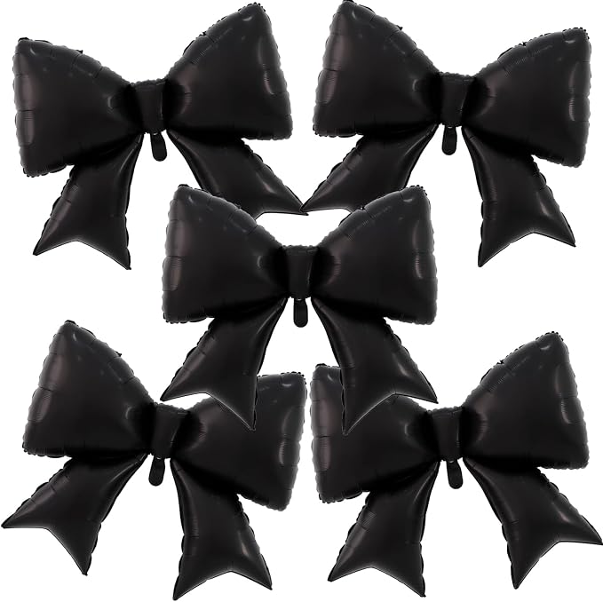 38 Inches Bow Balloon Black by Vuzvuv