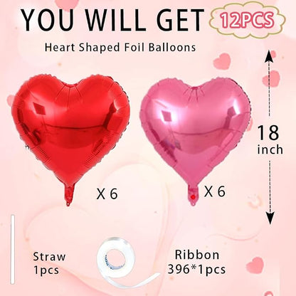 18inch Pink Heart Balloons - Image 2