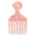 VOCOSTE Wide Tooth, Afro Hair Pick Comb, Hair Styling Tool for Men Women, Plastic, Pink, 4.8 Inch
