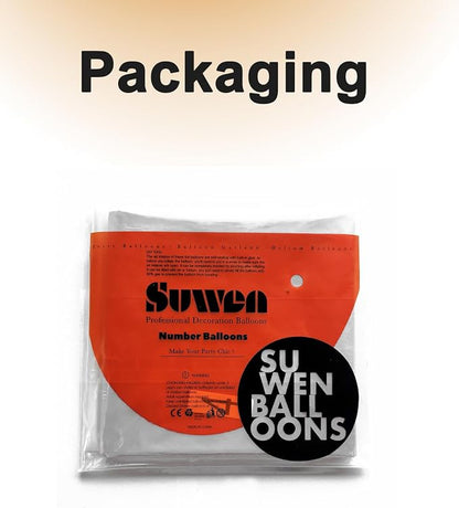 SUWEN 40 Inch White Large 2 Balloon Number Big Foil Helium Numbers 0-9 | Giant - Image 6