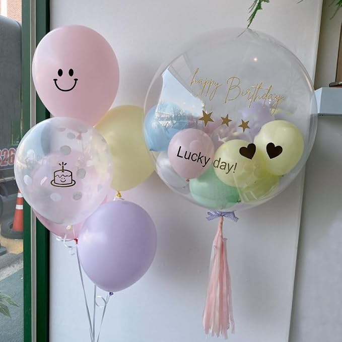 Happy Birthday Balloon Sticker Bobo Party Decoration 5 Pieces Letter Number - Image 6