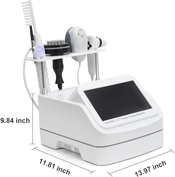 5 in 1 Skin Scalp Detector, Skin Diagnosis Hair Analyzer, Scalp Hair Follicle Detector with 4 Spectral Detection, 200 Times Magnification, for Home, Beauty Salon Spa