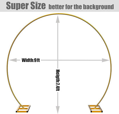 LANGXUN 9ft Large Size Metal Circle Balloon Arch Stand Decoration, Indoor - Image 2