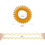 79STYLE 50pcs Spiral Hair Ties For Women Coil Hair Bands Coil Scrunchies Ponytail Holder Plastic Phone Cord Hair Coils For Thin Hiar No Damage (brown/clear)
