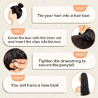 Drawstring Ponytail for Women Boho Box Braids with Long Wavy Hair Ponytail Extension Synthetic Hair Extensions Ponytail for Daily Use (27#, 24 Inch)