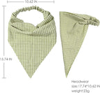 6 Pack Hair Scarf Headband for Women Elastic Bandana Head Scarf Large Boho Triangle Kerchief with Clips Non Slip Scarves