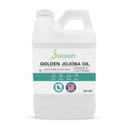Soapeauty Golden Jojoba Oil | 100% Pure & Natural | Unrefined, Cold Pressed, Hexane Free | Moisturizing Oil for Skin, Face, Hair & Nails - 64 Fl Oz