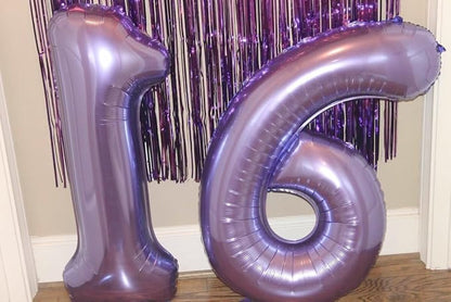 Lilac Number 6 Balloon 40 inch, Lavender Birthday Party Balloons Decorations | - Image 5
