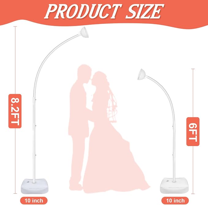 AerWo Balloon Arch Kit 8.2FT & 6FT, Free Bending Top Half Balloon Arch Stand - Image 3