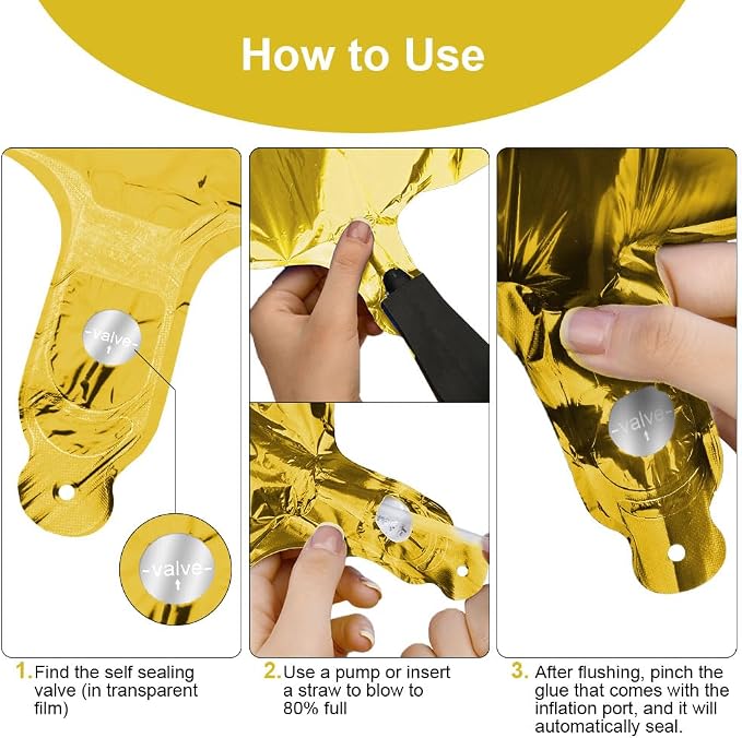 OFFCUP 40 Inch Gold Number 10 Balloon - Image 4