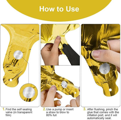 OFFCUP 40 Inch Gold Number 10 Balloon - Image 4
