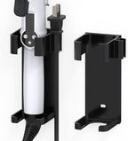 2 Pack Hair Tool Organizer Wall Mount, Adhesive Holder for Curling Iron, Flat Iron, Straightener, Damage-Free Bathroom Vanity Storage with Cord Wrap (Black)