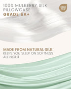 THXSILK Set of 2 Silk Pillowcase for Hair and Skin, 100% Mulberry Silk Bed Pillowcase Ultra-Soft, Hypoallergenic Soft Breathable Silk Pillow Case with Hidden Zipper, King Size 20"x36", Turquoise Green