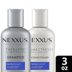 Nexxus Therappe Shampoo and Humectress Conditioner, Travel-Size – Ultimate Moisture for Dry Hair with Elastin Protein and Green Caviar, 3 Oz Ea