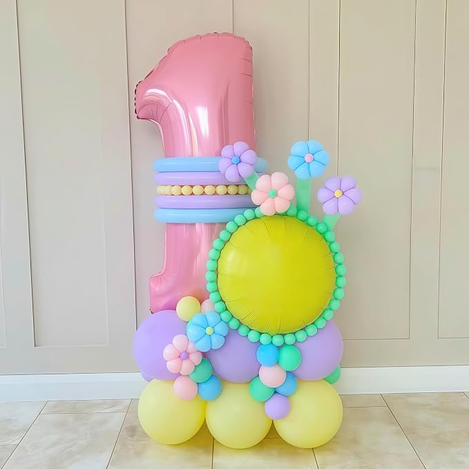 Pastel Pink 5 Balloon Number, 40 Inch Light Pink 5 Balloons Large Helium Foil - Image 2