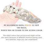 DIGUAN Hollow out Synthetic Hair Braided Headband Hairpiece Women Girl Beauty accessory for Women (Light Ash Blonde)