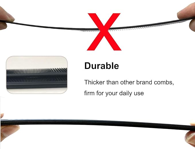 3 Pack Carbon Fiber Cutting Comb - Professional 8.15' Styling Comb for All Hair Types, Fine and Wide Tooth