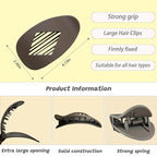 3PCS LargeLay Flat Hair Clip Flat Claw Clips for Women, Large Flat Hair Clips for Women Thick,Strong Hold Anti-Slip Design, Versatile Solid Colors for Thick or Thin Hair