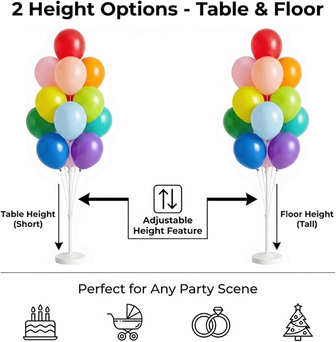2Set Assorted Bright Balloon Column Stand Kit - Image 3