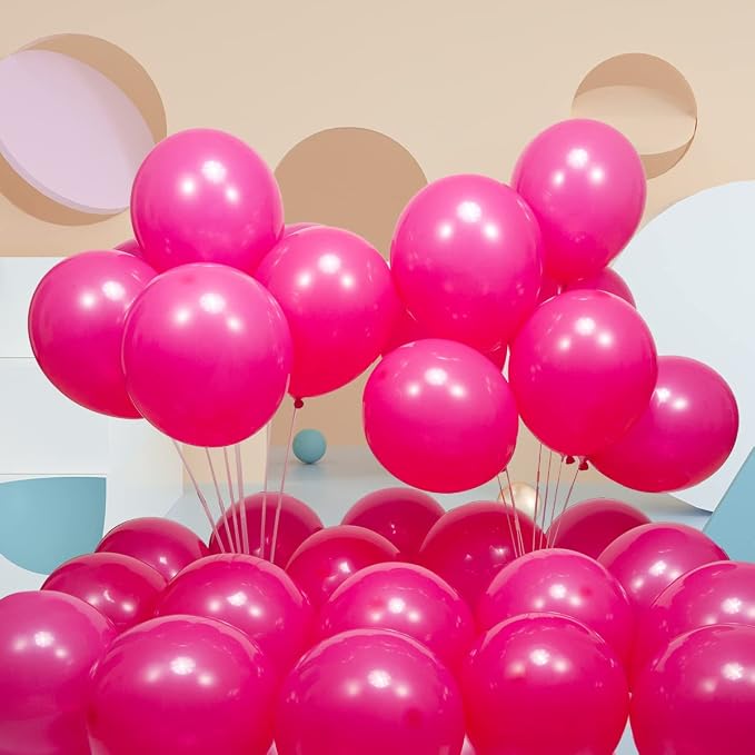 300 Pack Hot Pink Balloons 12 inch Dark Pink Latex Party Balloon Bulk - Image 6