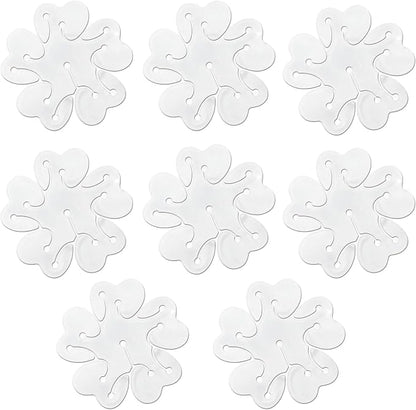 8Pcs Balloon Flower Clips Double Layer Plum Blossom Party Decor | Reusable by Unknown