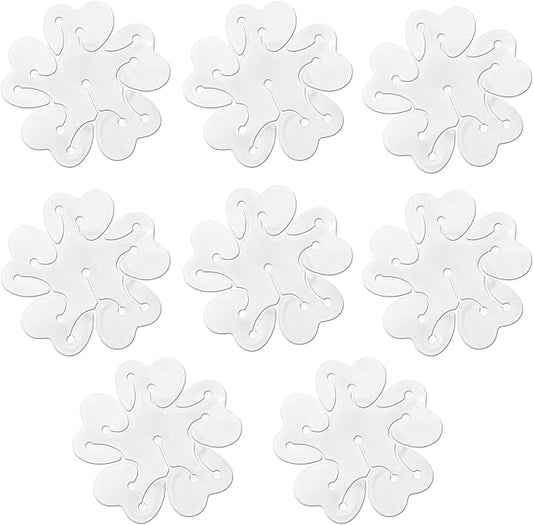 8Pcs Balloon Flower Clips Double Layer Plum Blossom Party Decor | Reusable by Unknown