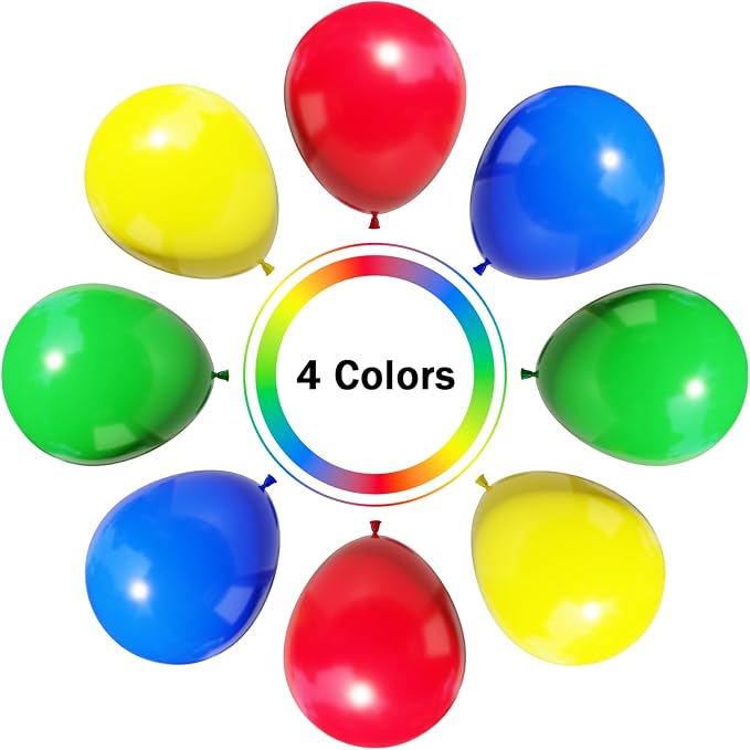 Red Yellow Blue Green Balloons Arch Kit - Image 3