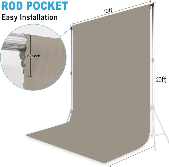 Grey Photography Backdrop for Photoshoot, 10x20 FT | Versatile Studio Photo - Image 2